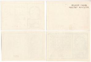 1919. "Ganz Törzsgyár" 1K piros sorszámmal + 2K piros sorszámmal + 5K piros sorszámmal + 1...