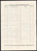 1911 A József. kir. herceg Szanatórium Egyesület gyűjtőíve tüdőbetegek számára