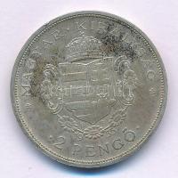 1935. 2P Ag "Rákóczi" T:AU,XF patina Adamo P7.2