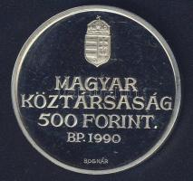 1990. 500Ft Ag "Kölcsey Ferenc" T:PP Csak 5000db!