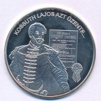 DN Nemzetünk Nagyjai - Kossuth Lajos - Kossuth Lajos azt üzente / Isten áldd meg a magyart! Ag emlékérem kapszulában (10,37g/0.999/35mm) T:PP