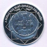 DN "A magyar nemzet pénzérméi - A Budai vár első ábrázolása érmén 1308-1342" Ag emlékérem ...