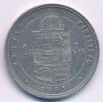 1881KB 1Ft Ag "Ferenc József / Középcímer" T:XF ph
Adamo M15