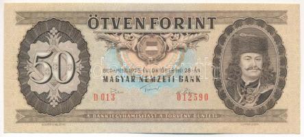 1975. 50Ft "D 013 012590" T:AU Hungary 1975. 50 Forint "D 013 012590" C:AU Adamo F21