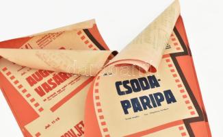 cca 1950-1960 4 db szocreál filmszínház/mozi plakát, változó állapotban, feltekerve, 81x29 cm körül