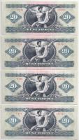 1980. 20Ft (7x) T:XF,VF szép papír Hungary 1980. 20 Forint (7x) C:XF,VF fine paper Adamo F17