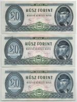 1980. 20Ft (7x) T:XF,VF szép papír Hungary 1980. 20 Forint (7x) C:XF,VF fine paper Adamo F17