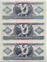 1980. 20Ft (7x) T:XF,VF szép papír Hungary 1980. 20 Forint (7x) C:XF,VF fine paper Adamo F17