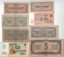 Szovjetunió 1937. 3R + 1938. 1R (2x) + 3R (2x) + 5R + 1961. 10R + 1991. 100R T:F,VG Soviet Union 193...