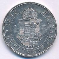 1888KB 1Ft Ag "Ferenc József / Barokk címer" T:AU,XF kis ph
Adamo M15