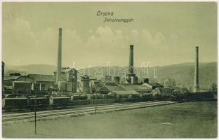 1910 Orsova, Petróleumgyár, iparvasút, vonat, gőzmozdony / petroleum factory, industrial railway, train, locomotive