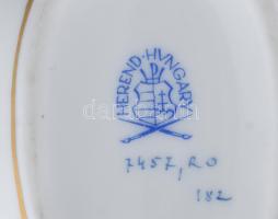 Herendi Rothschild mintás kosár alakú kínáló. Jelzett, minimális kopással, 11x9x9 cm