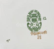 Zsolnay búzavirág mintás bonbonier. Jelzett, kézzel festett, 10x10 cm