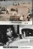 Hibás filmfotók nagy tétele, 33 db vintage produkciós filmfotó (vitrinfotó, lobbyfotó), minden kép hibás (foltok és/vagy törésnyom és/vagy szakadás, stb.), ezüst zselatinos fotópapíron, 18x24 cm