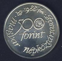 1988. 500Ft Ag "Világ vadvédelmi alap" T:BU