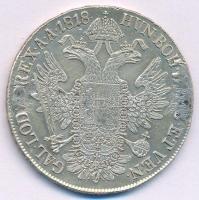 1818B Tallér Ag "I. Ferenc" (27,98g) T:VF patina, forrasztásnyomok, brossból lett visszaal...