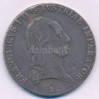 1818B Tallér Ag "I. Ferenc" (27,80g) T:VF lyuktömött Huszár: 1944., Unger III.: 1364a