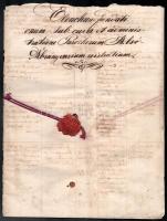 cca 1875 Alsóábrány Elenchus Fundatiorum - a helyi plébánia elszámolása a püspökség felé az elvégzet...