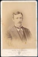 1896 Drezda, Teich Hanfstaengl Hofphotograph műtermében készült, keményhátú vintage fotó, kézírással datálva, 16,3x10,8 cm