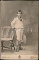 1908 Bécs, Pietzner K.u.k. Hof und Kammer Photograph műtermében készült, keményhátú vintage fotó, kézírással datálva, 16,3x10,6 cm