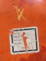 Tófej kerámia ikebana teknős. Kézzel festett, jelzett, hibátlan. 15x14 cm