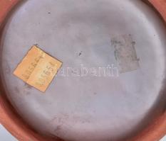 Városlőd miskakancsó alakú italos üveg, pohár fedővel, jelzett, hibátlan, m: 28 cm