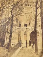 cca 1900 Krasznahorka (Felvidék) vára az Andrássy család kastélya 4 db nagy méretű fotó, hátoldalán ...