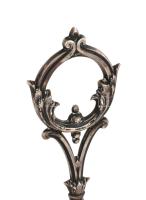 Ezüst (Ag) asztali ecet és olajos üveg tartó, szervírozó. Dianás jelzéssel, mesterjeggyel. 214g 17x2...