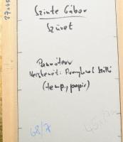Szinte Gábor (1928-2012): Szüret, pannóterv, Kecskemét Aranyhomok (?) szálló. Tempera, papír, jelzet...