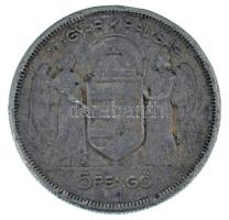 1930. 5P Ag "Horthy jobbra" Sn hamisítványa (fake) T:F ph