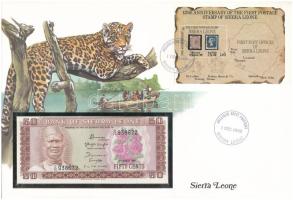 Sierra Leone 1984. 50c felbélyegzett borítékban, bélyegzéssel T:UNC  Sierra Leone 1984. 50 Cents in envelope with stamp and cancellation C:UNC