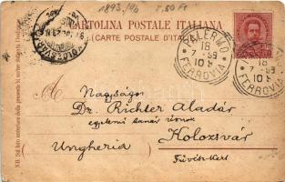 1899 (Vorläufer) Palermo, Marina, Monreale. Art Nouveau, floral, litho (EB)