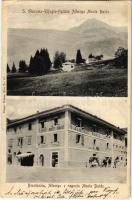 1909 Brentonico, Frenten (Südtirol); S. Giacomo-Rifugio-figliale Albergo Monte Baldo, Albergo e negozio Monte Baldo / rest house, hotel (tear)