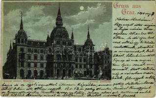 1898 (Vorläufer) Graz (Steiermark), Rathaus / town hall. Ottmar Zieher litho (small tear)