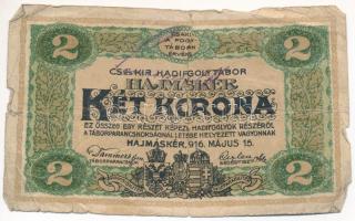 Hajmáskér / hadifogolytábor 1916. május 16. 2K római sorozat és arab sorszámmal T:VG szakadás