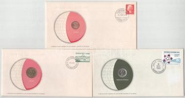 Coins of all Nations (Nemzetek pénzérméi) érmés boríték tétel (7xklf), benne: Ruanda, Szudán, Bolívi...