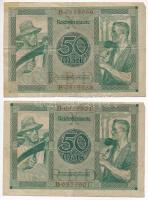 Németország / Weimari Köztársaság 1920. 50M (2x) T:F kis beszakadás, egyik ragasztott Germany / Weim...