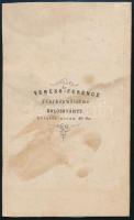 cca 1870 Hölgy portréja, vizitkártya Veress Ferenc (1832-1916) kolozsvári műterméből, sérült, kissé ...