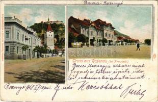 1918 Barcarozsnyó, Rozsnyó, Rosenau, Rasnov; utca. Hiemesch kiadása / street view + &quot;K.u.K. Skikurs Kommando der 1. Armee&quot; (EK)