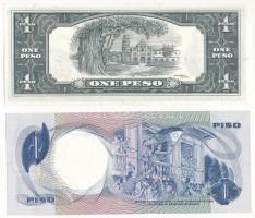 Fülöp-szigetek 1951-1970. 1P + 1969. 1P német nyelvű leírással T:UNC 
Philippines 1951-1970. 1 Peso...