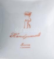 Rudolstadt porcelán kávézó pár. Rokokó jelenet. Kézzel festett, jelzett hibátlan 21x25 cm