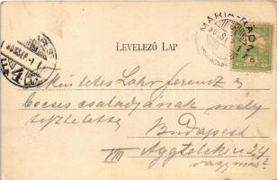 1903 Máriaradna, Radna (Lippa, Lipova); Templom, híd. Konstantin Sándor kiadása / church, bridge (EK...