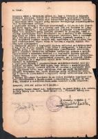 1951-1952 A Magyar Népköztársaság Legfelsőbb Bíróságának ítélete Dr. Dirner Gusztáv ellen, "mag...