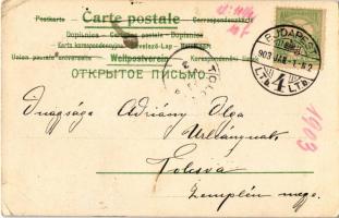 1903 Boldog Újévet / New Year greeting art postcard with angel. litho (EB)