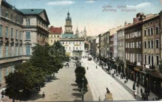 Lviv market square with tram