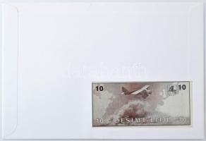 Litvánia 1991. 10L felbélyegzett borítékban, bélyegzéssel T:UNC 
Lithuania 1991. 10 Litu in envelop...