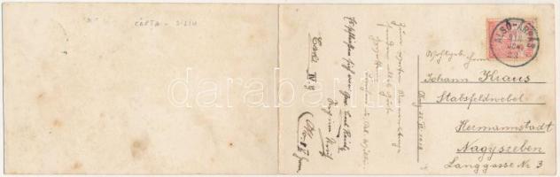 1918 Kerc, Kerz am Alt, Kertz, Kierz, Carta (Szeben, Sibiu); Alt mit Siegesbrücke / Olt folyó hídja....