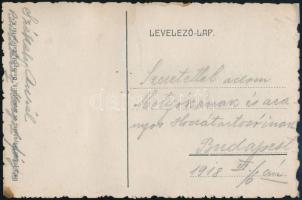 1918 Székely Aurél, a cs. és kir. 38. gyalogezred századosának portréja, rajta kitüntetéseivel: Kato...