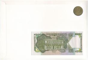 Uruguay "José Gervasio Artigas" érmés és bankjegyes felbélyegzett boríték, bélyegzéssel, n...