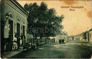 1917 Marosillye, Ilia; Fő utca, üzlet. W.L. Bp. 2085. / main street, shop (EB)